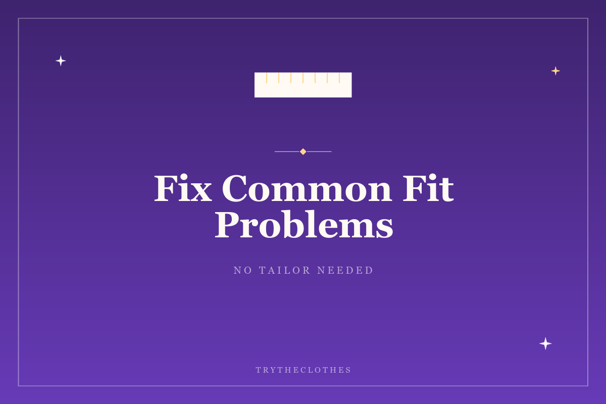 How to Fix Common Fit Problems Without a Tailor