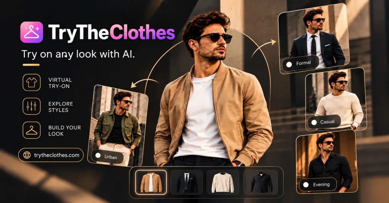 Try on any menswear look with AI, from urban to formal