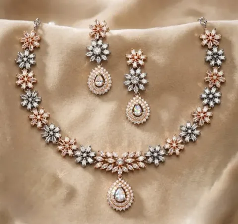 Try on Necklace & earrings with AI